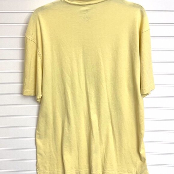 Men's Peter Millar Yellow Sun Washed Mesh Short Sleeve Polo Shirt Size Large - Picture 3 of 3